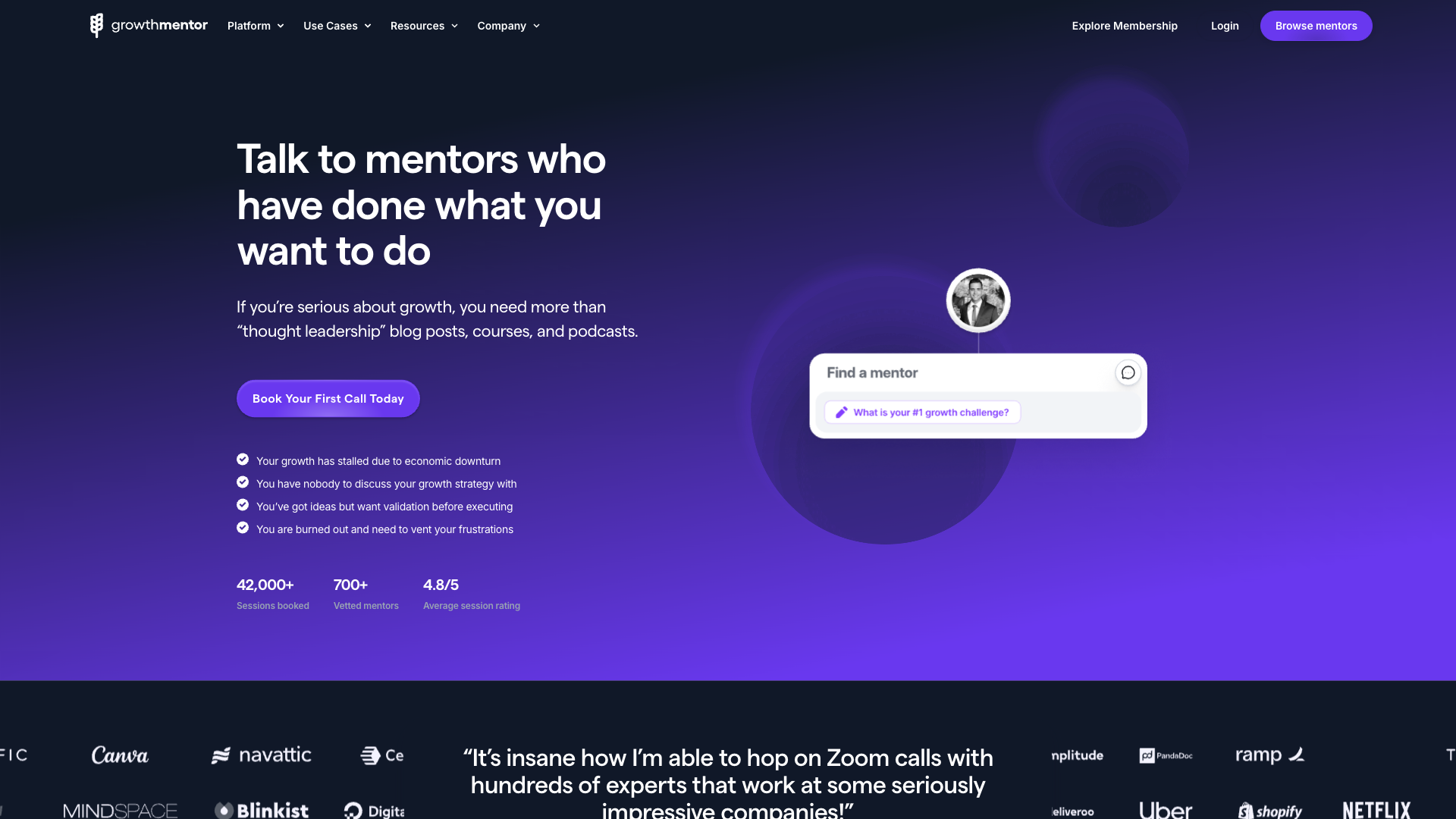 GrowthMentor Website