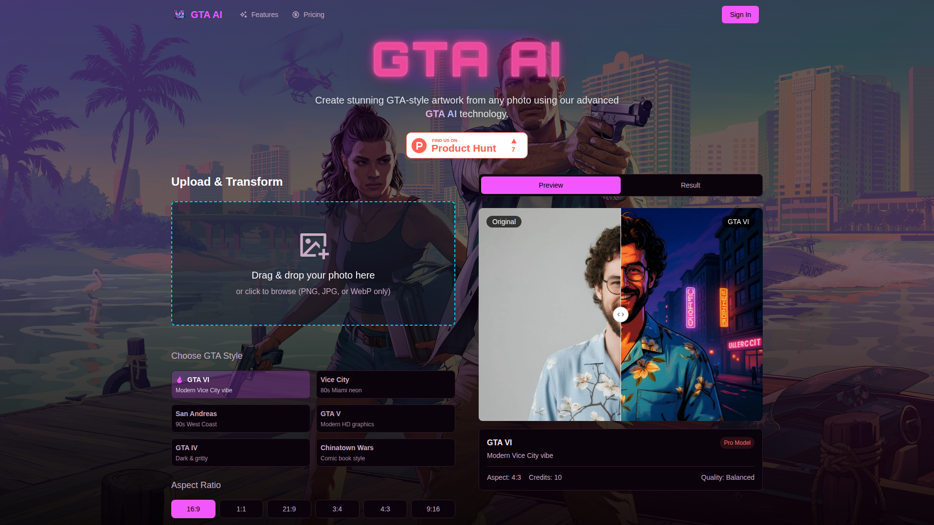 GTA AI Website